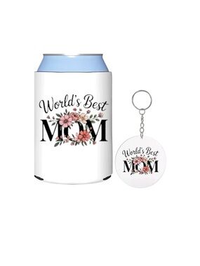 Mother’s day gift Can Cooler Koozie and keychain with matching keychain.